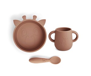 Babyutstyr - Nuuroo Ebba silicone tableware 3-pack  - Chocolate Malt - NU485