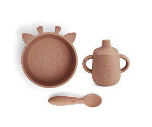 Babyutstyr - Nuuroo Elias silicone tableware 3-pack  - Chocolate Malt - NU487