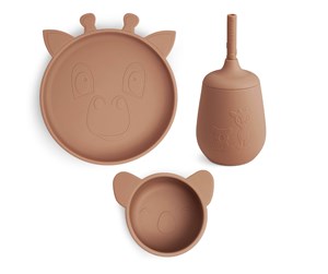 Babyutstyr - Nuuroo Dian silicone tableware 3-pack  - Chocolate Malt - NU489