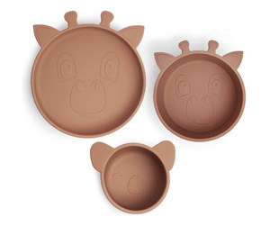 Babyutstyr - Nuuroo Benni silicone tableware 3-pack  - Chocolate Malt - NU490