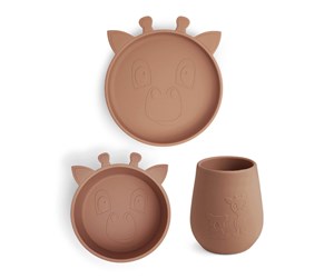 Babyutstyr - Nuuroo Bo silicone tableware 3-pack - Chocolate Malt - NU491