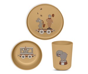 Babyutstyr - Nuuroo Milas dinner set 3-pack - Iced Coffee - NU579IC