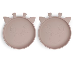 Babyutstyr - Nuuroo Akila silicone plate 2-pack -  Woodrose - NU117WR