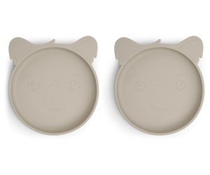 Babyutstyr - Nuuroo Akila silicone plate 2-pack -  Cobblestone - NU118CS