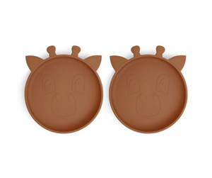 Babyutstyr - Nuuroo Akila silicone plate 2-pack - Caramel Café - NU371CC