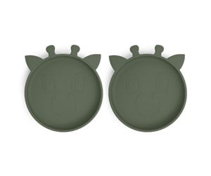 Babyutstyr - Nuuroo Akila silicone plate 2-pack  - Dusty Green - NU371DG