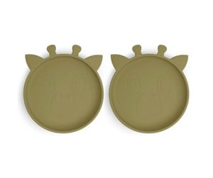 Babyutstyr - Nuuroo Akila silicone plate 2-pack - Olive Green - NU426OG