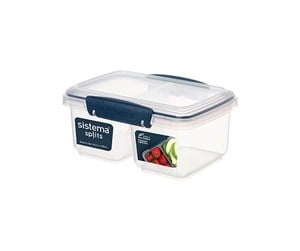 Andre kjøkkenapparater - Sistema - Klip IT - Rectangular Split Medium 850ml- Dark Blue - 1620-52