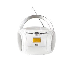 Mp3-spiller & Tilbehør - Nedis SPBB100WT - boombox - CD USB-host Bluetooth - MP3-spiller - SPBB100WT