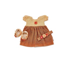 Dukker, Bamser & Utstyr - Smallstuff Doll Clothing Party Dress with Shoes & Hairband - 40010-42