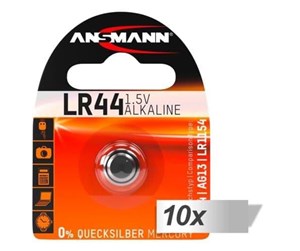 Batteri - ANSMANN 10x LR 44 - 486901