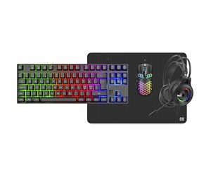 Tastatur - XCROW 4-IN-1 GEARPACK - Gamingtastatur - Nordisk - Svart - 369730