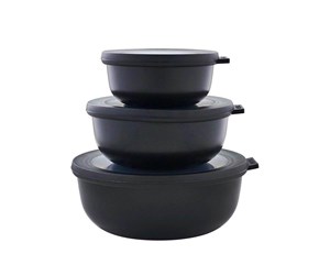 Andre kjøkkenapparater - Mepal - Cirqula Low Bowl Set​ Of 3 - Black (233089) - 233089