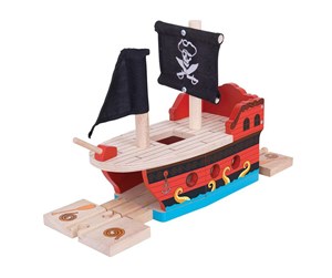 Treleker - Bigjigs Wooden Rails - Pirate Ship - BJT258