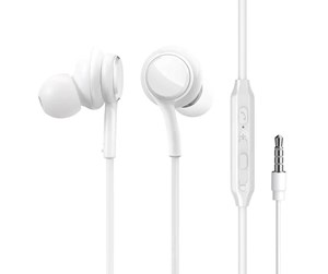 Hodetelefoner - Joyroom Wired Earphones JR-EW02 Half in Ear (White) - JR-EW02 White