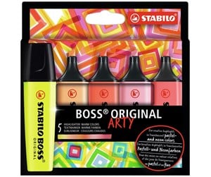 Skrive- & Tegneverktøy - STABILO Boss Original Arty Highlighter - 5 pack - Warm colors - 200991