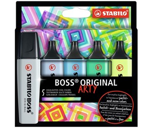 Skrive- & Tegneverktøy - STABILO Boss Original Arty Highlighter - 5 pack - Cool Colors - 200990