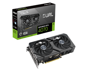 Grafikkort - ASUS GeForce RTX 4070 DUAL EVO D6 - 12GB GDDR6 RAM - Grafikkort - 90YV0LM1-M0NA00