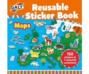 Kreative leker - Galt Reusable Sticker Book - Maps - 55-1005287