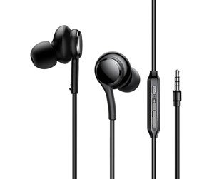 Hodetelefoner - Joyroom Wired Earphones JR-EW02 Half in Ear (Black) - JR-EW02 Black