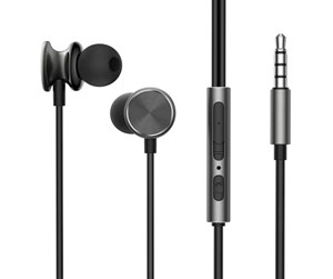 Hodetelefoner - Joyroom Wired Earphones JR-EW03 Half in Ear (Dark Grey) - JR-EW03 Dark Gray