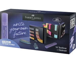 Skrive- & Tegneverktøy - Faber Castell Highlighter TL 46 deskset - 16 pcs - 254603