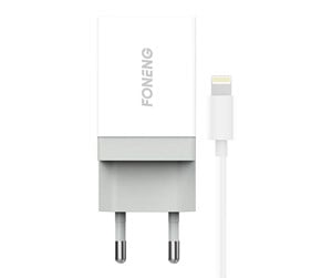 Mobil - Adaptere og ladere - Foneng Charger 1x USB K210 + USB Lightning cable - K210 iPhone