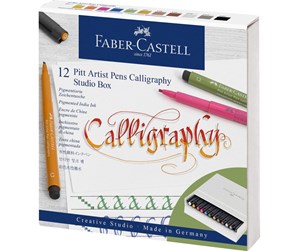 Skrive- & Tegneverktøy - Faber Castell Pitt Artist Pen Calligraphy (12 pcs) - 167512