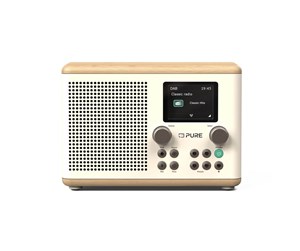 DAB, nettverks- og klokkeradio - PURE Classic H4 - Cotton - White/Oak - DAB+/FM - Mono - Hvit - 252982