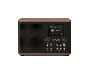 DAB, nettverks- og klokkeradio - PURE Classic H4 - Coffee Black/Walnut - DAB+/FM - Mono - Svart - 252983