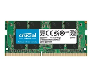 RAM - Crucial - DDR4 - module - 8 GB - SO-DIMM 260-pin - 3200 MHz / PC4-25600 - unbuffered - CT8G4SFRA32AT