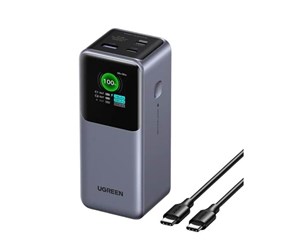 Nødlader - UGREEN 130w Fast Charging Power Bank Nødlader - Grey - 20000 mAh - 35524B