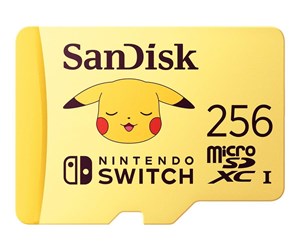 Minnekort - SanDisk Nintendo Switch Pokémon Pikachu MicroSD - 100MB/s - 256GB - SDSQXAO-256G-GN6ZK