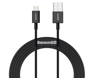 USB - Baseus Superior Series Cable USB to iP 2.4A 2m (black) - CALYS-C01