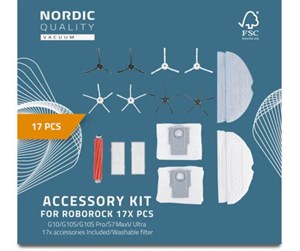 Robotstøvsuger - Nordic Quality Robotstøvsuger 17 Pcs Kit for Roborock - RFK003