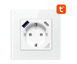 Smarthus - Avatto Smart WiFi Wall Socket N-WOT10-USB-W TUYA USB USB-C (white) - N-WOT10-USB-W