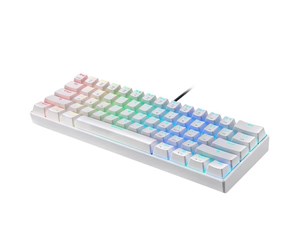 Tastatur - Motospeed Mechanical gaming keyboard CK61 RGB (white) - Gamingtastatur - Hvit - CK61 whiteblue