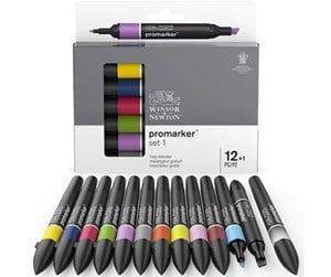 Skrive- & Tegneverktøy - Winsor & Newton Promarker Set #1 (12+1 pcs) - 837442