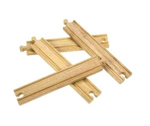 Treleker - Bigjigs Wooden Rails - Straight Long - BJT100