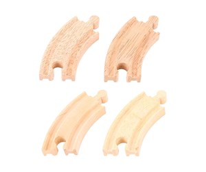 Treleker - Bigjigs Wooden Rails - Short Bends 4 pcs. - BJT110