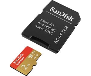 Minnekort - SanDisk Extreme MicroSD/SD - 240MB/s - 2TB - SDSQXAV-2T00-GN6MA