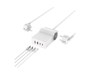 Nettbrett - Adaptere og ladere - 4smarts Desk GaN power strip - USB 24 pin USB-C Type F/E - 3840 Watt - 4S540559