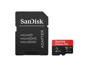 Minnekort - SanDisk Extreme Pro microSD/SD - 200MB/s - 2TB - SDSQXCD-2T00-GN6MA