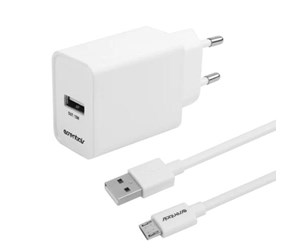 Mobil - Adaptere og ladere - Essentials Wall Charger 12W USB-A Micro USB Cable 1m White - 1110625