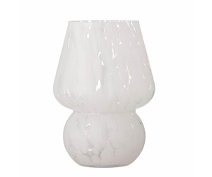 Dekorasjon - Bloomingville - Halim Vase White Glass (82060243) - 82060243