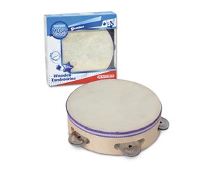 Musikk - Bontempi Tambourine with wooden edge - 561820