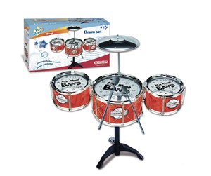 Musikk - Bontempi Drum set with 3 drums & drumsticks - 513342