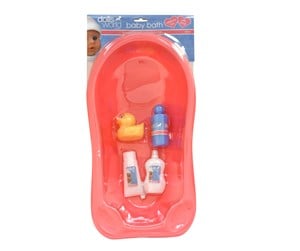 Dukker, Bamser & Utstyr - Dolls World Bathroom set including bathtub - 20953