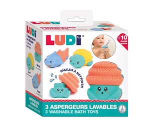 Babyleker - LUDI Bath Toys 3 pcs silicone - LU40074