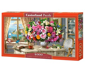 Puslespill - Castorland Summer flowers on table - C-400263